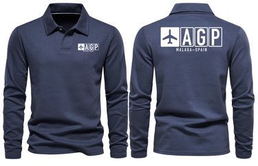 AGP AIRPORT LONG SLEEVE POLO